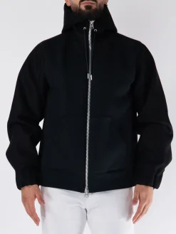 SACAI Giacche<GIACCA FULL ZIP CON CAPPUCCIO Nero