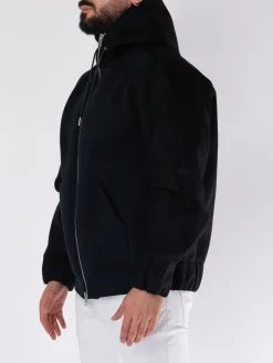 SACAI Giacche<GIACCA FULL ZIP CON CAPPUCCIO Nero