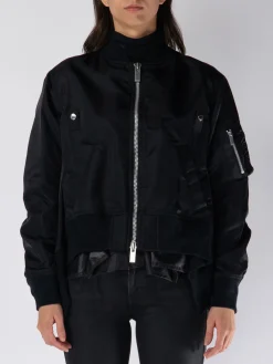 SACAI Giacche<GIACCA FULL ZIP MULTI STRATO Nero