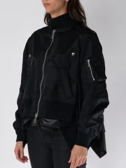 SACAI Giacche<GIACCA FULL ZIP MULTI STRATO Nero