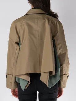 SACAI Giacche<GIACCA FULL ZIP MULTI STRATO Beige, Verde