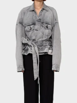 MAISON MIHARA YASUHIRO Giacche<GIACCA IN DENIM CACHECOEUR BLOUSON Grigio