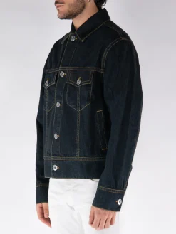 LANVIN Giacche<GIACCA IN DENIM RICAMATO Nero
