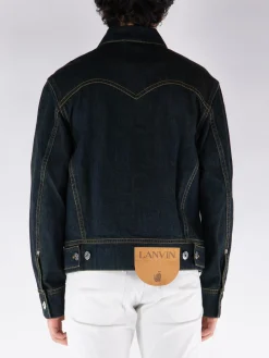 LANVIN Giacche<GIACCA IN DENIM RICAMATO Nero