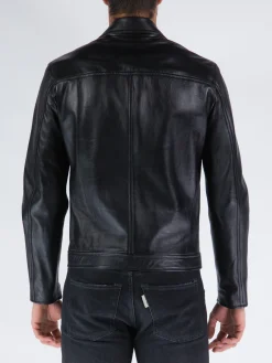 COVERT Giacche<GIACCA IN PELLE Nero