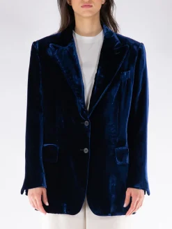 TOM FORD Giacche<GIACCA IN VELLUTO Blu