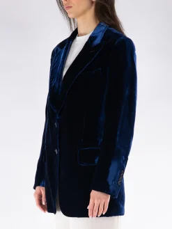 TOM FORD Giacche<GIACCA IN VELLUTO Blu