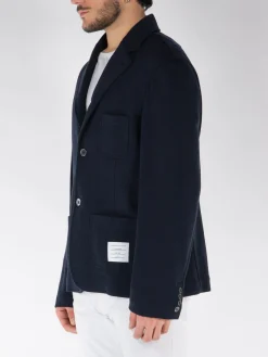 THOM BROWNE Giacche<GIACCA IN WOOL MILANO Blu