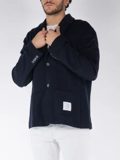 THOM BROWNE Giacche<GIACCA IN WOOL MILANO Blu