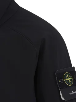 STONE ISLAND Giacche<GIACCA LIGHT SOFT SHELL-R_E.DYE Nero