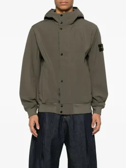STONE ISLAND Giacche<GIACCA LIGHT SOFTSHELL Verde