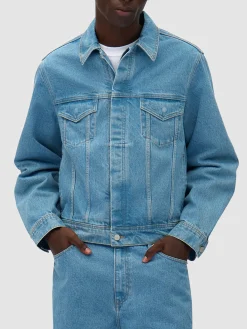 ARTE Giacche<GIACCA LOGO BIRD BEACHED DENIM Azzurro
