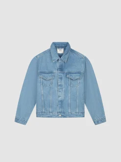 ARTE Giacche<GIACCA LOGO BIRD BEACHED DENIM Azzurro