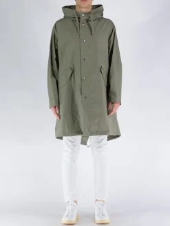 JIL SANDER Giacche<GIACCA MILITARY FISHTAIL PARKA WITH HOODIE Verde