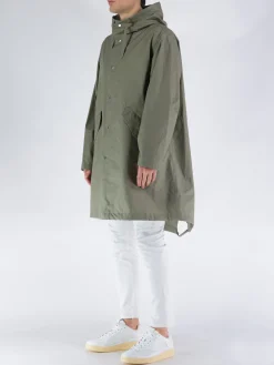 JIL SANDER Giacche<GIACCA MILITARY FISHTAIL PARKA WITH HOODIE Verde