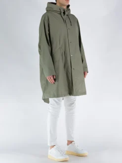 JIL SANDER Giacche<GIACCA MILITARY FISHTAIL PARKA WITH HOODIE Verde