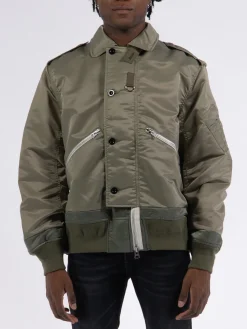 SACAI Giacche<GIACCA NYLON TWILL BLOUSON Verde