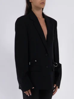 JW ANDERSON Giacche<GIACCA PADLOCK STRAP SB BLAZER Nero