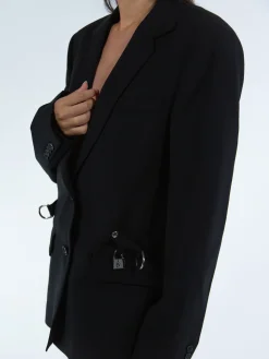 JW ANDERSON Giacche<GIACCA PADLOCK STRAP SB BLAZER Nero