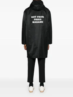 DROLE DE MONSIEUR Giacche<GIACCA PARKA SLOGAN Bianco, Nero