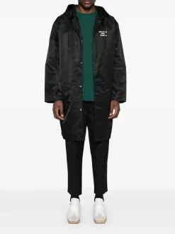 DROLE DE MONSIEUR Giacche<GIACCA PARKA SLOGAN Bianco, Nero