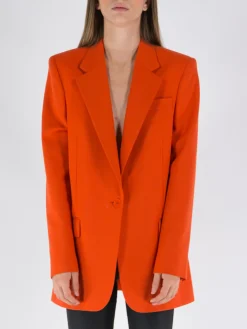 STELLA MCCARTNEY Giacche<GIACCA SARTORIALE TWILL Arancione
