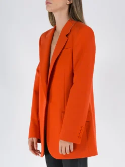 STELLA MCCARTNEY Giacche<GIACCA SARTORIALE TWILL Arancione