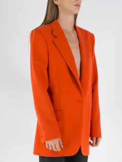 STELLA MCCARTNEY Giacche<GIACCA SARTORIALE TWILL Arancione