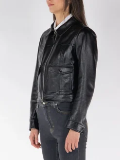 TOM FORD Giacche<GIACCA SHINY GRAINY CALD LEATHER BLOUSON Nero