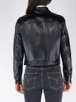 TOM FORD Giacche<GIACCA SHINY GRAINY CALD LEATHER BLOUSON Nero
