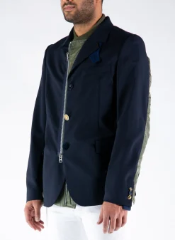 Giacche<GIACCA SUITING Blu, Verde