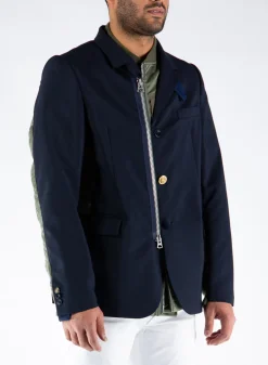Giacche<GIACCA SUITING Blu, Verde