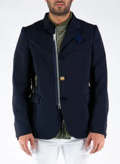 Giacche<GIACCA SUITING Blu, Verde