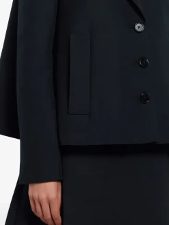 MARNI Giacche<GIACCA SVASATA IN CADY CON PIEGHE Nero
