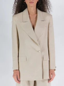 NINEMINUTES Giacche<GIACCA THE BLAZER LINUME Beige