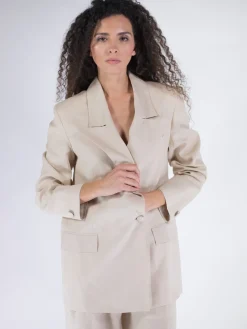 NINEMINUTES Giacche<GIACCA THE BLAZER LINUME Beige