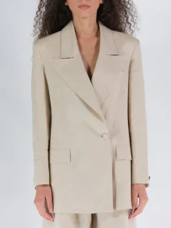 NINEMINUTES Giacche<GIACCA THE BLAZER LINUME Beige