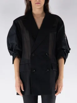 SACAI Giacche<GIACCA VOLIE x TAFFETA Nero