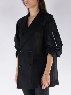 SACAI Giacche<GIACCA VOLIE x TAFFETA Nero