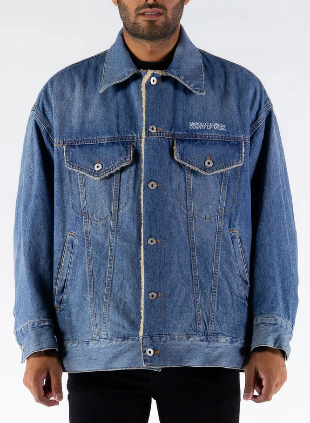 Giacche<GIUBBOTTO CROSS SHERPA STONE SHIRT Azzurro