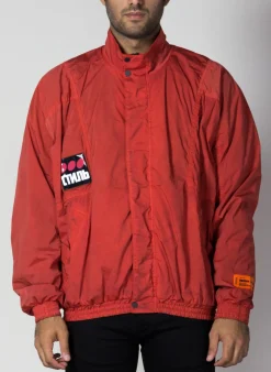Giacche<GIUBBOTTO WINDBREAKER WASHED Rosso