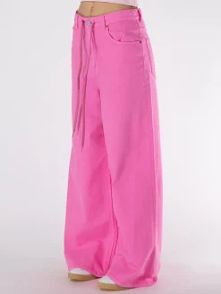 MM6 MAISON MARGIELA Jeans<JEANS A BAGGY A VITA ALTA Rosa