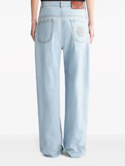 ETRO Jeans<JEANS BAGGY CON RICAMO Azzurro