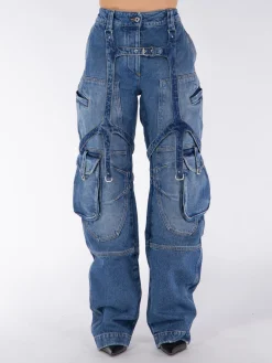 OFF-WHITE Jeans<JEANS CARGO OVER Blu