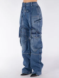 OFF-WHITE Jeans<JEANS CARGO OVER Blu