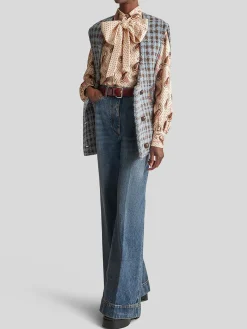 ETRO Jeans<JEANS CON PEGASO RICAMATO Azzurro