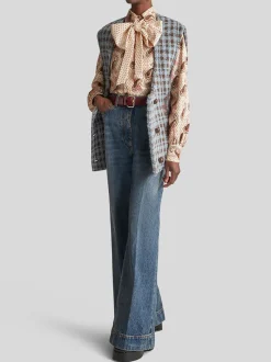 ETRO Jeans<JEANS CON PEGASO RICAMATO Azzurro