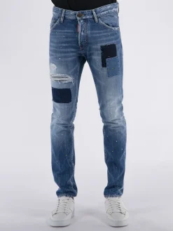 DSQUARED Jeans<JEANS COOL GUY PATCH STRETCH DENIM Azzurro