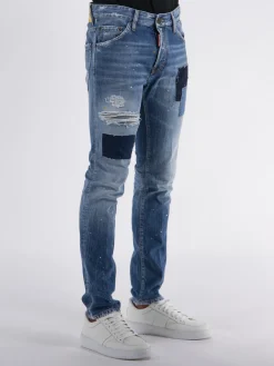 DSQUARED Jeans<JEANS COOL GUY PATCH STRETCH DENIM Azzurro