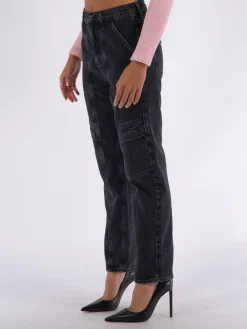 AGOLDE Jeans<JEANS COOPPER CARGO IN PANTHER DENIM Nero